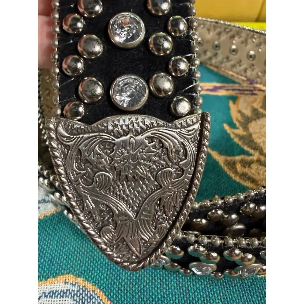 Studded belt Scene Emo Jersey Shore Y2K Early 2000 Club Bling Diamond Punk Rock